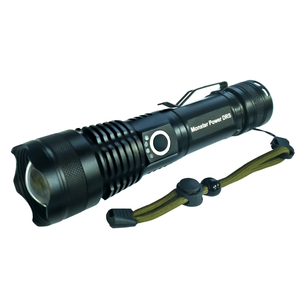 몬스터 파워 DRS LED후레쉬 C타입 XHP70 충전식 줌 랜턴 써치라이트