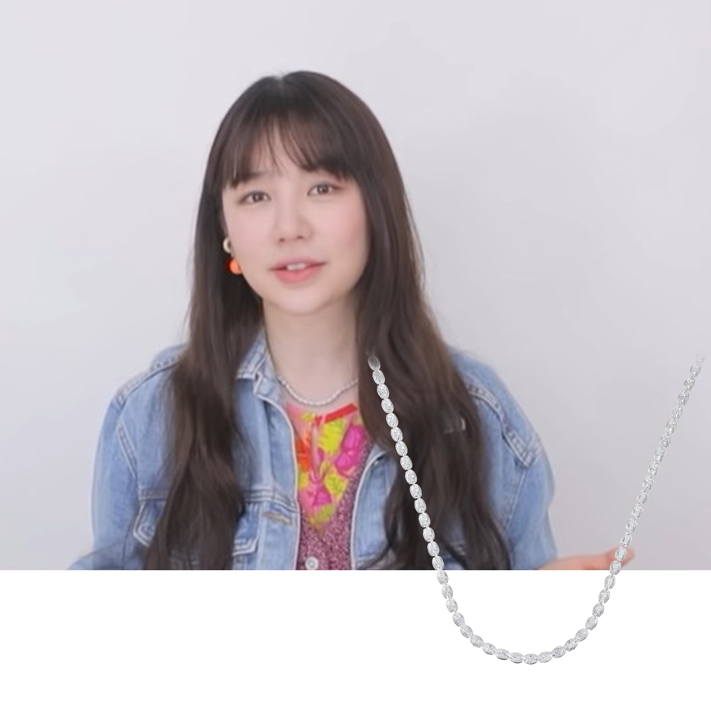 [윤은혜 착용] 폴브리알 주얼리 샤인 오벌 목걸이 PYBN0240 - 상품 이미지