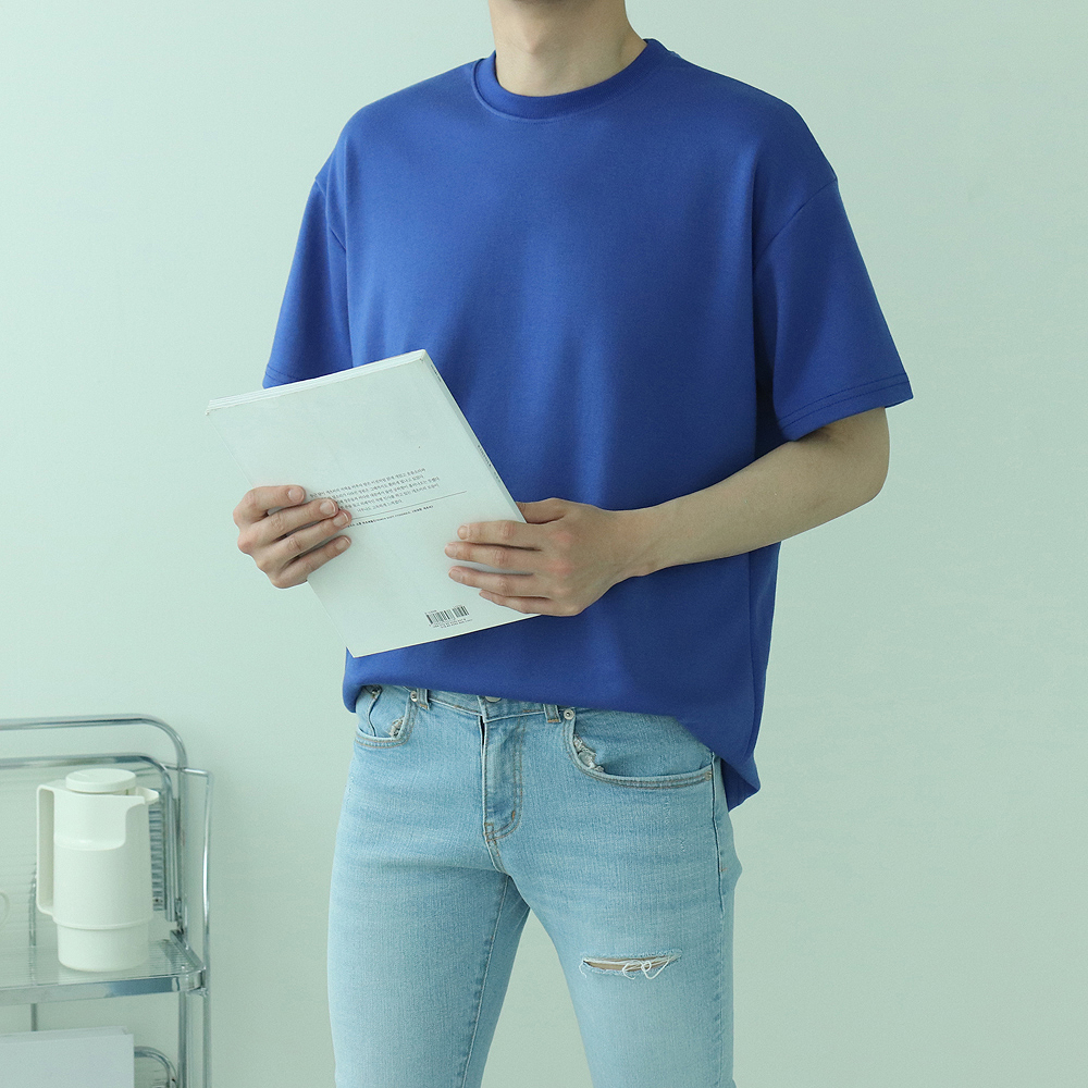 남자반팔티 이너 빅사이즈 커플 반팔티 - 상세 이미지 5