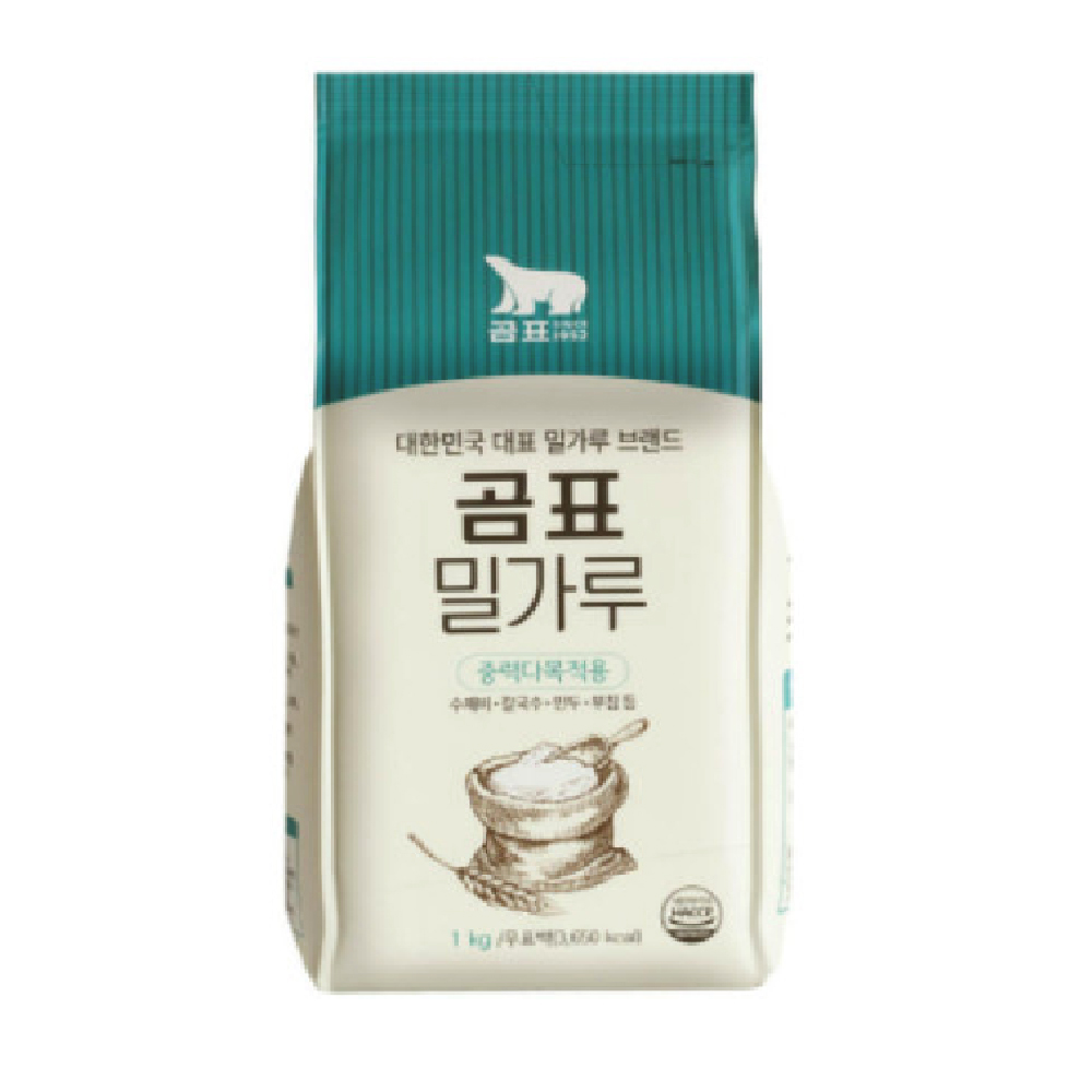곰표 밀가루 1kg x 10입 / 중력 다목적용 부침 칼국수 수제비 고급 무표백 튀김 만두 : 봄봄놀이터