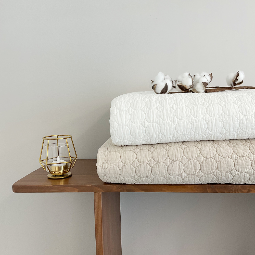 마롤로뜨 여름 침대 패드 이불 겸용 목화솜 스프레드 60수 피그먼트 퀸