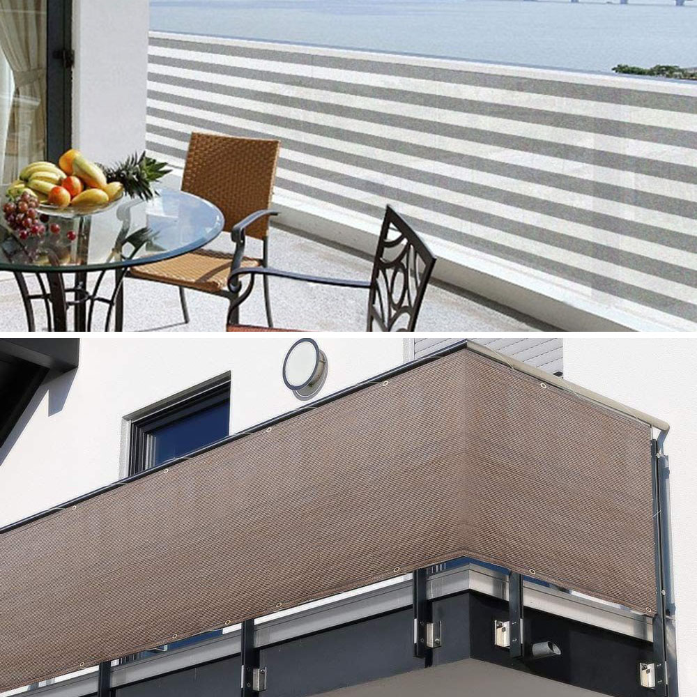 베란다 발코니 커튼 가리개 사생활보호가림막 3M 줄무늬 천 가림막커튼