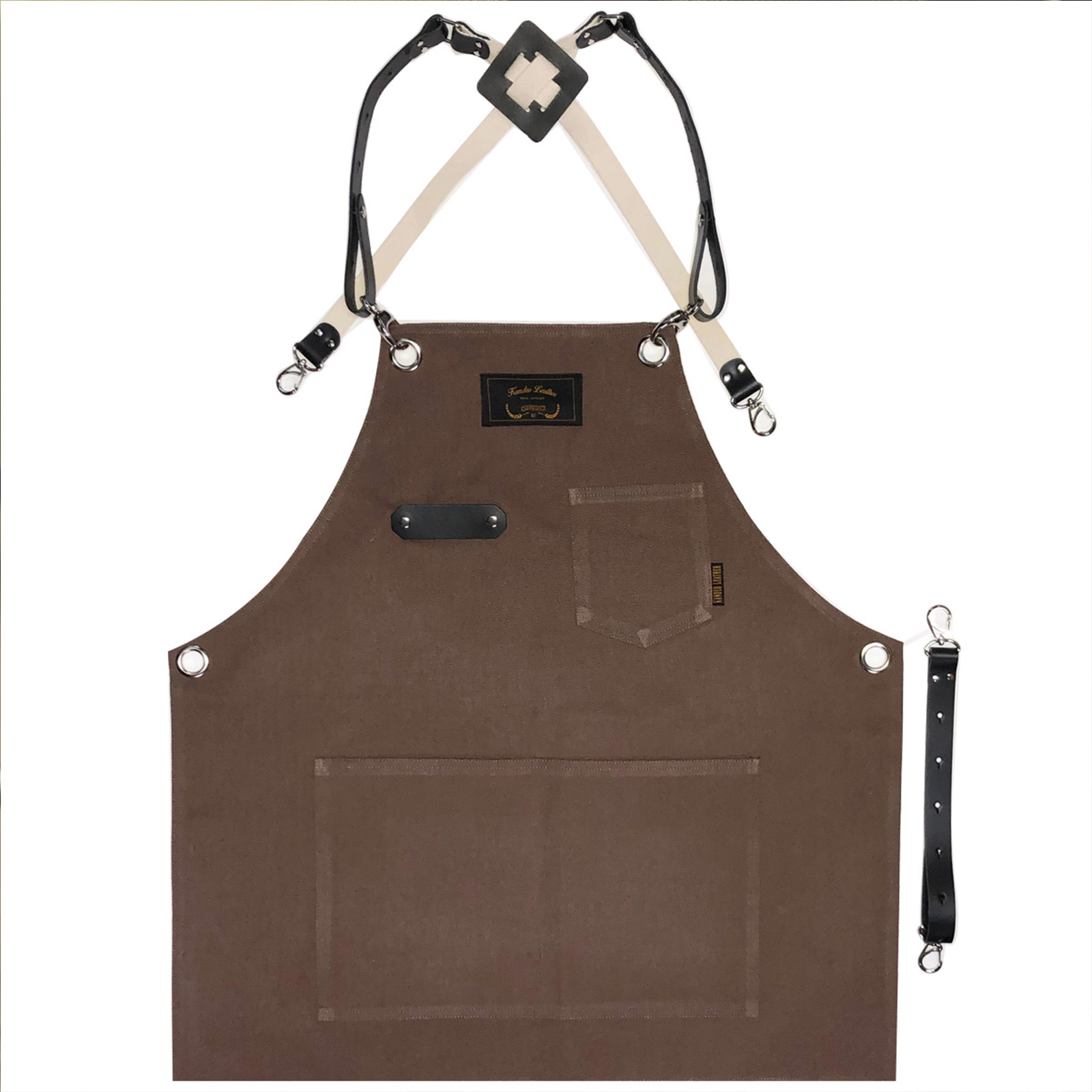 로져 코코 칸데오레더 공방 미용실 카페 미용사 바리스타 앞치마 가죽 앞치마