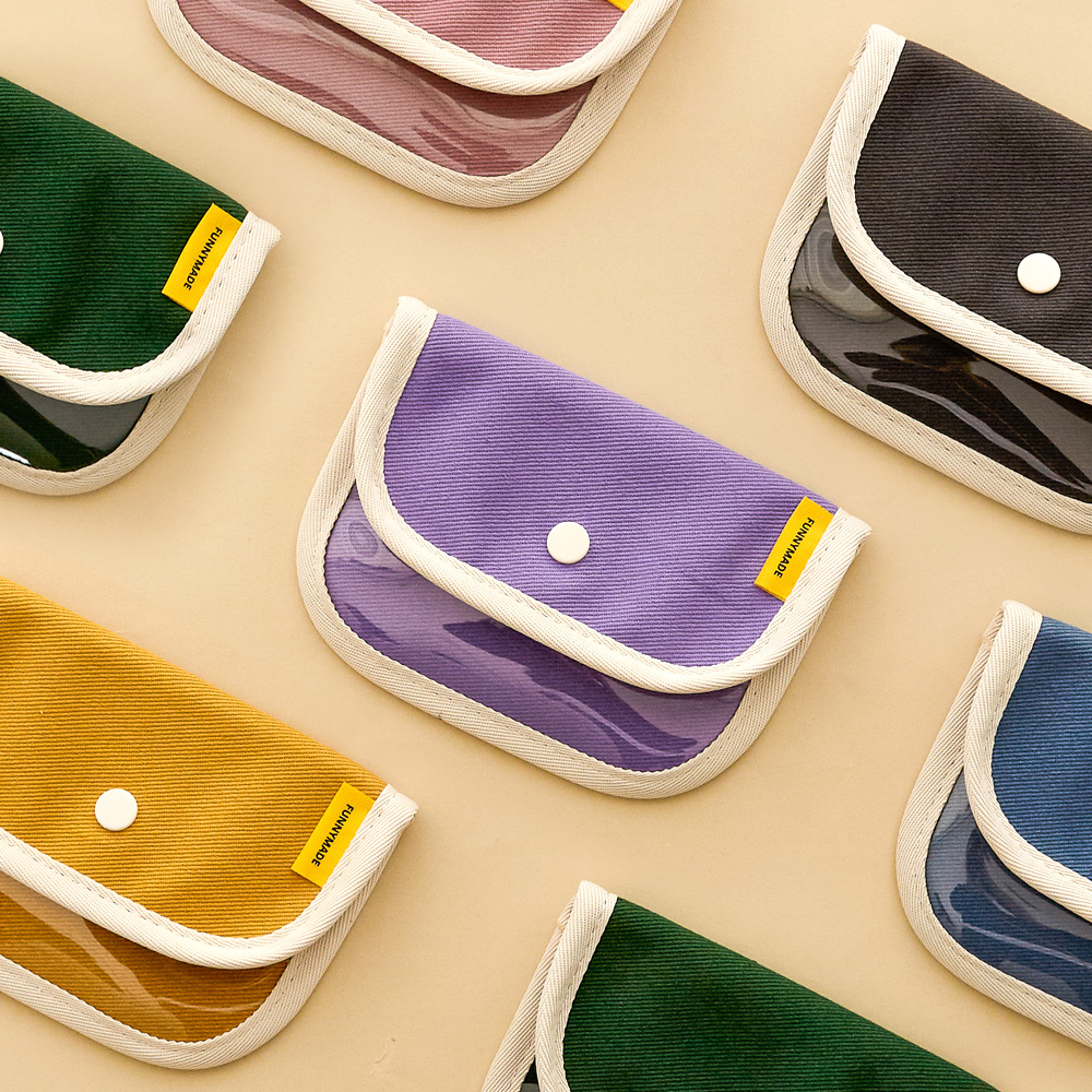 캔버스 버튼 카드지갑