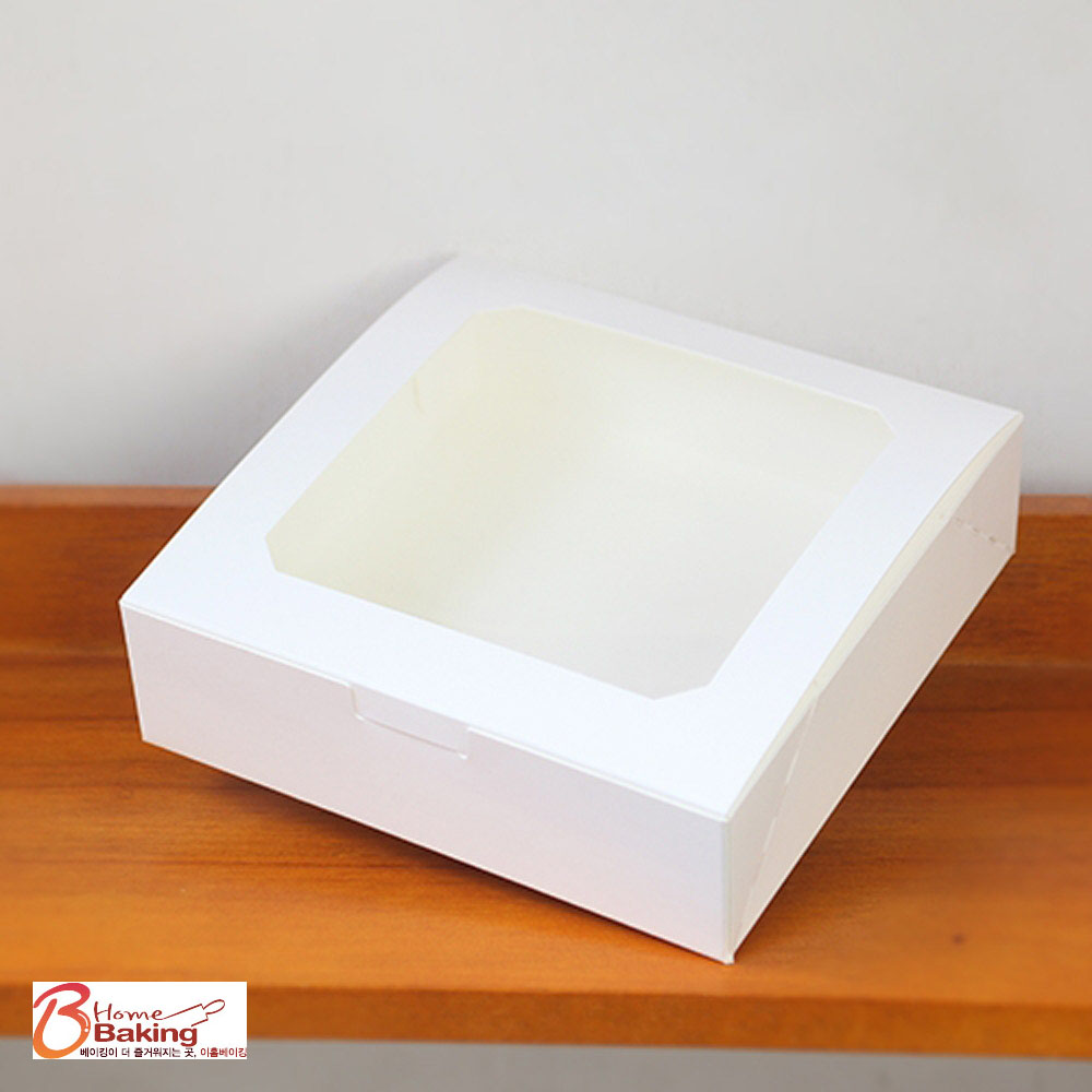 투명창상자 정사각18cm(원터치) 쿠키 떡 에그타르트 선물박스 답례품 화과자 수제비누 제품 이미지