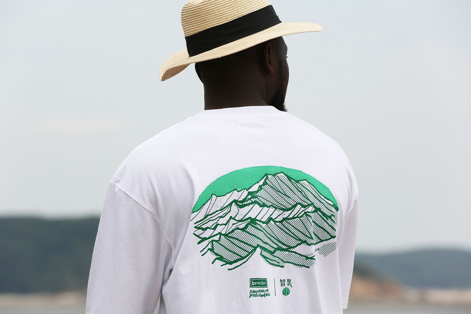 오버핏 한국의 산티 브로이스터 클라이밍 등산 그래픽 남자 반팔티셔츠 커플티셔츠 캠핑