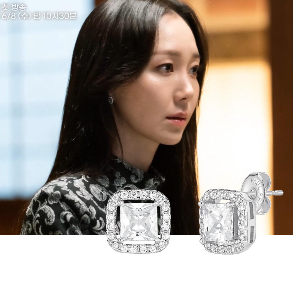 [서예지, 이유영 착용] 폴브리알 주얼리 스퀘어귀걸이 PPBE0062_BRASS - 상세 이미지 2
