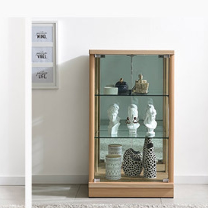 수석 트로피 상패 진열장 원목 유리 도어 수납장 인테리어 장식장