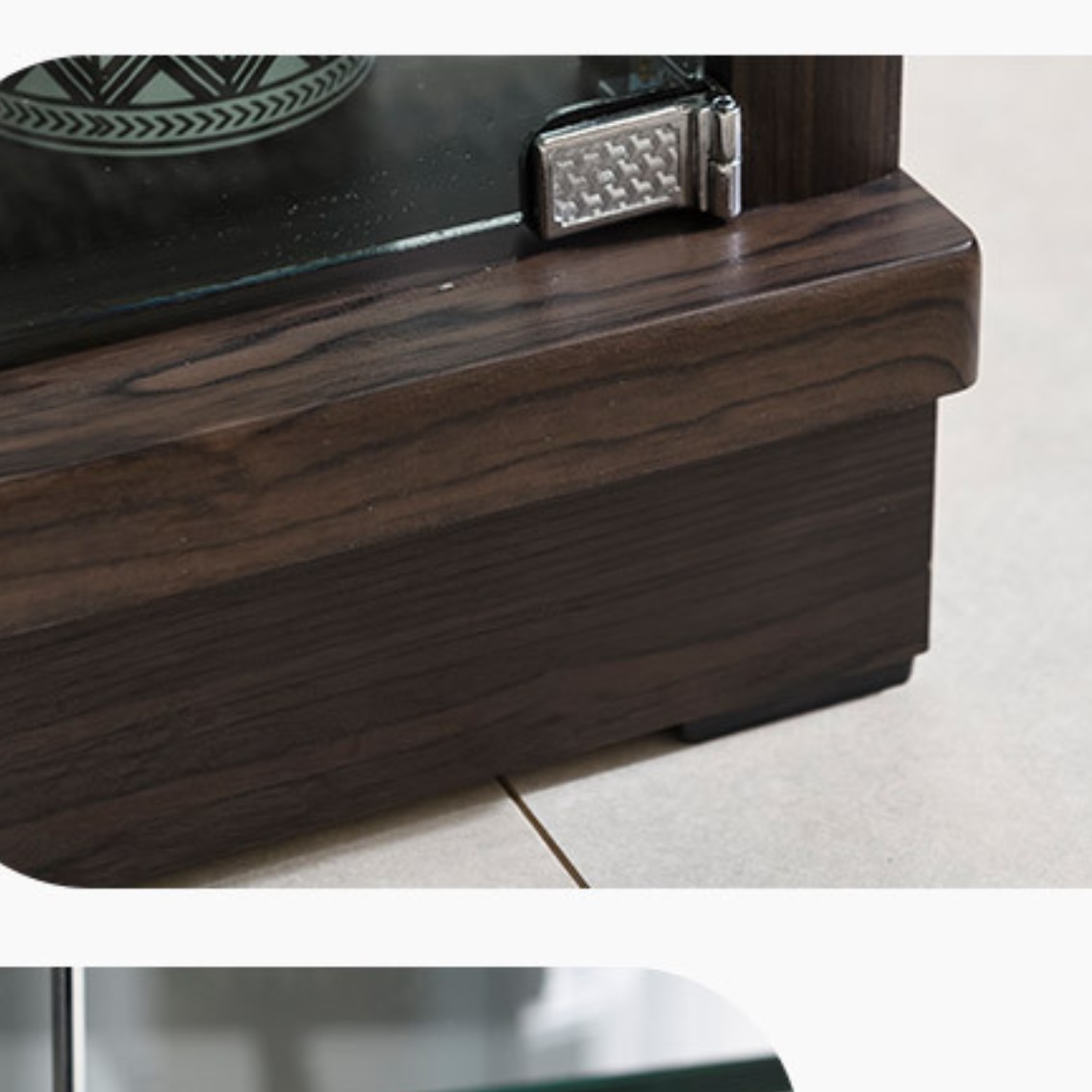 수석 트로피 상패 진열장 원목 유리 도어 수납장 인테리어 장식장