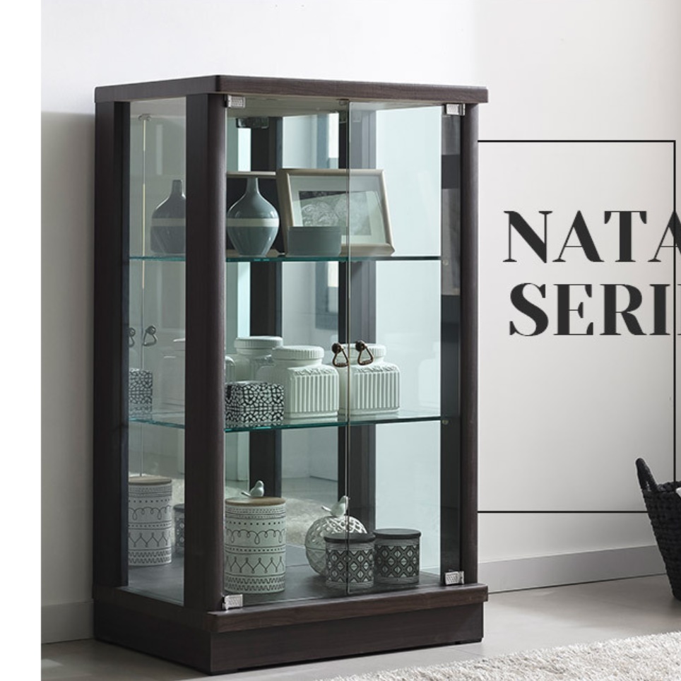 수석 트로피 상패 진열장 원목 유리 도어 수납장 인테리어 장식장