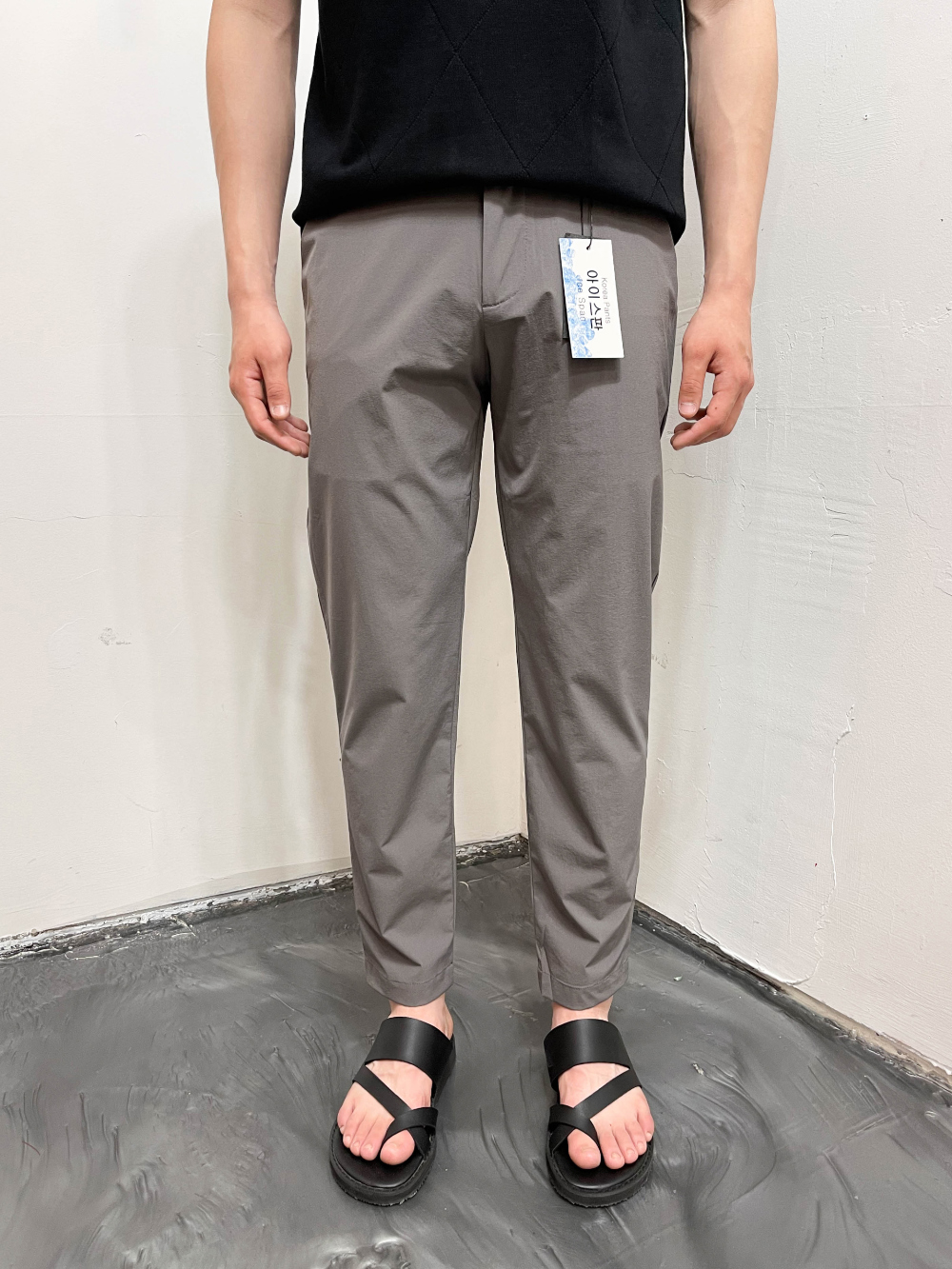 쿨슬랙스 냉장고슬랙스 아이스 9부 슬랙스 봄 여름 밴딩 스판 정장 남자 치노팬츠 - 상세 이미지 2
