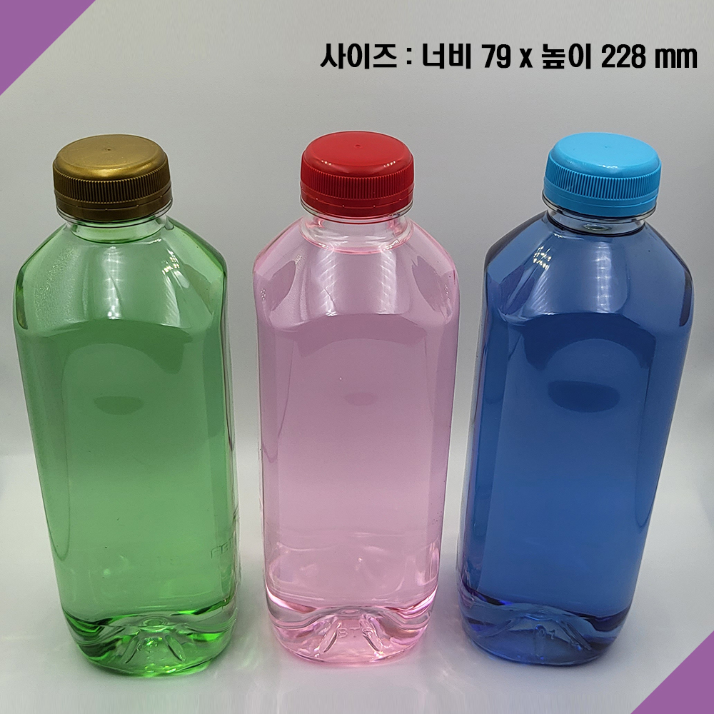 국내생산 보틀스페트병 일회용물병 물통 생수병 식혜병 1리터 1L 1000ml 사각 원형 - 상세 이미지 3