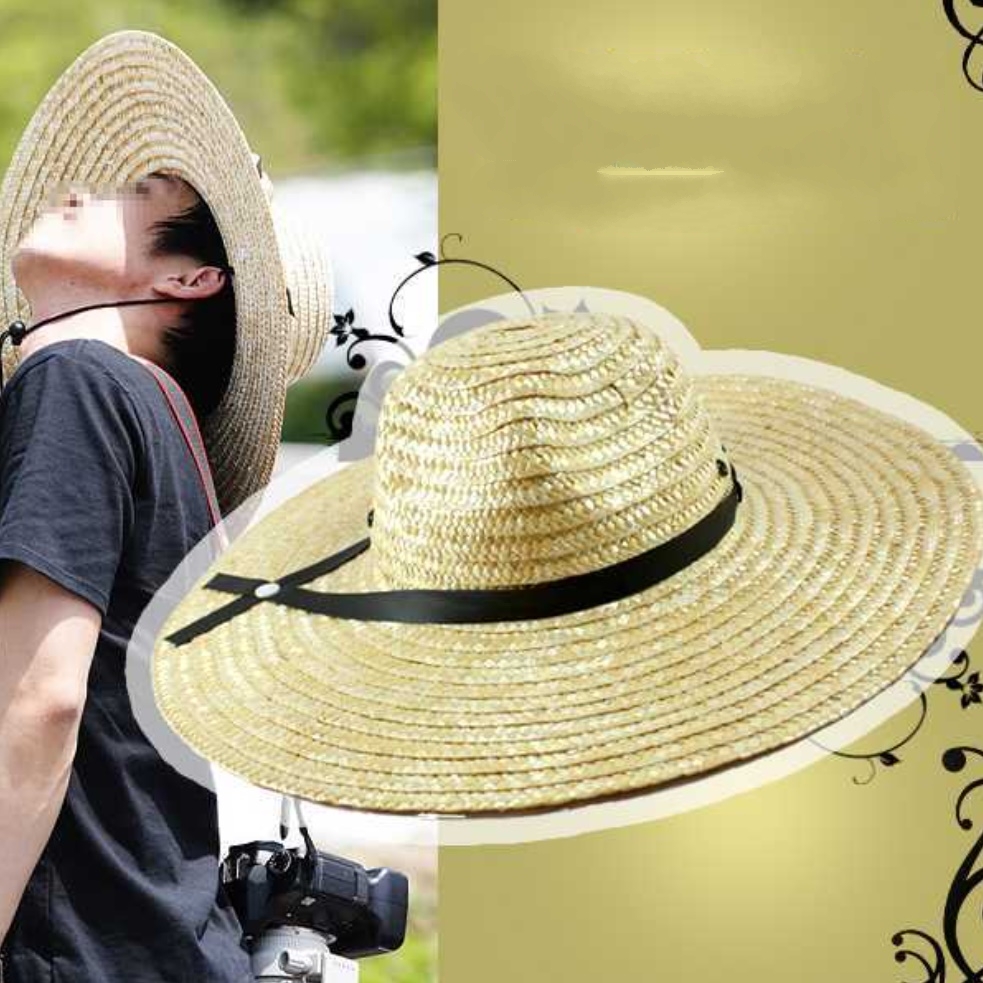 농사 밀짚 모자 베트남 모자 정글 넓은 챙 라탄 모자 - 상품 이미지