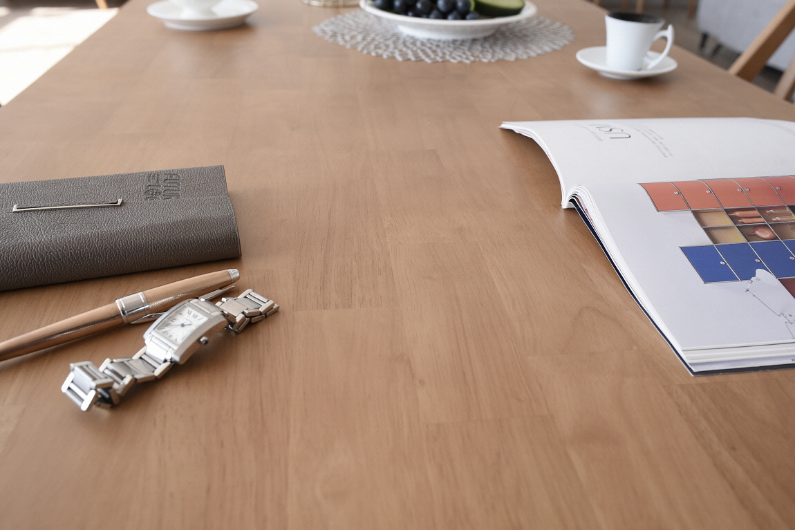 이즈네이처 라벤더프리지 원목 6인용식탁 세트 식탁+의자3+등받이 3인벤치1, 1800mm, 라이트브라운