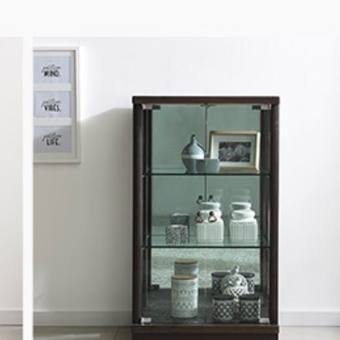 수석 트로피 상패 진열장 원목 유리 도어 수납장 인테리어 장식장