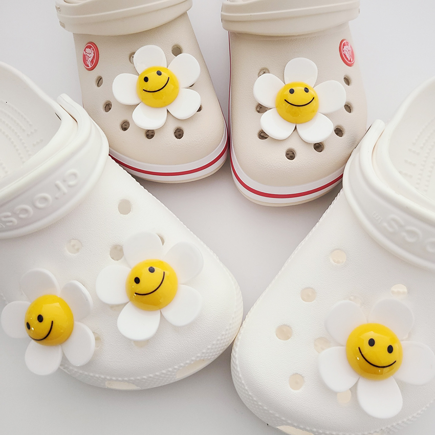 (단품) 스마일 꽃 파츠 자비츠 클로그 참 지비추 꾸미기