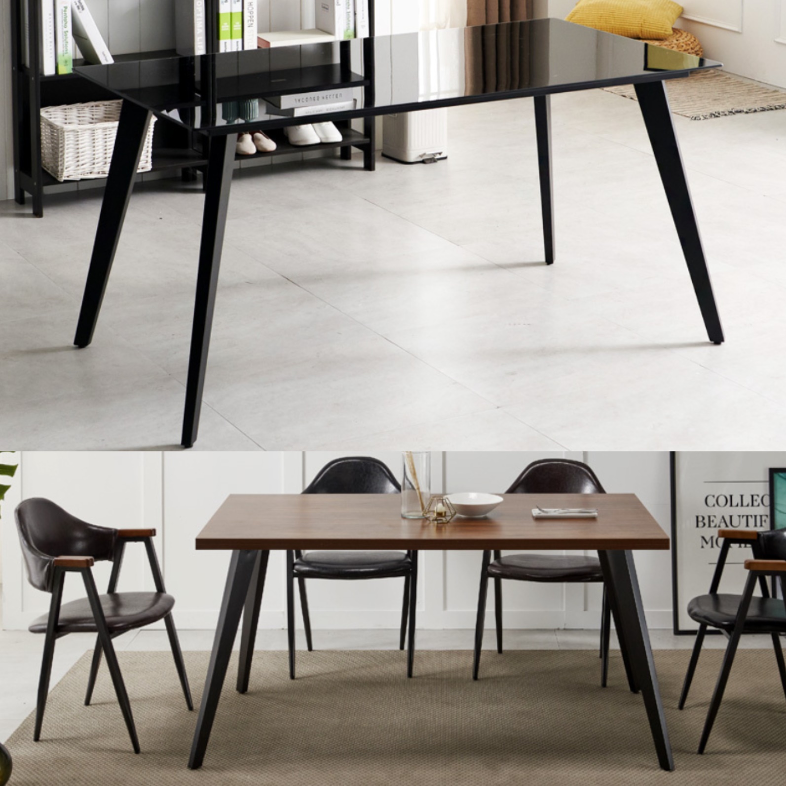 고급테이블 1500 강화유리식탁 매장테이블 업소용테이블