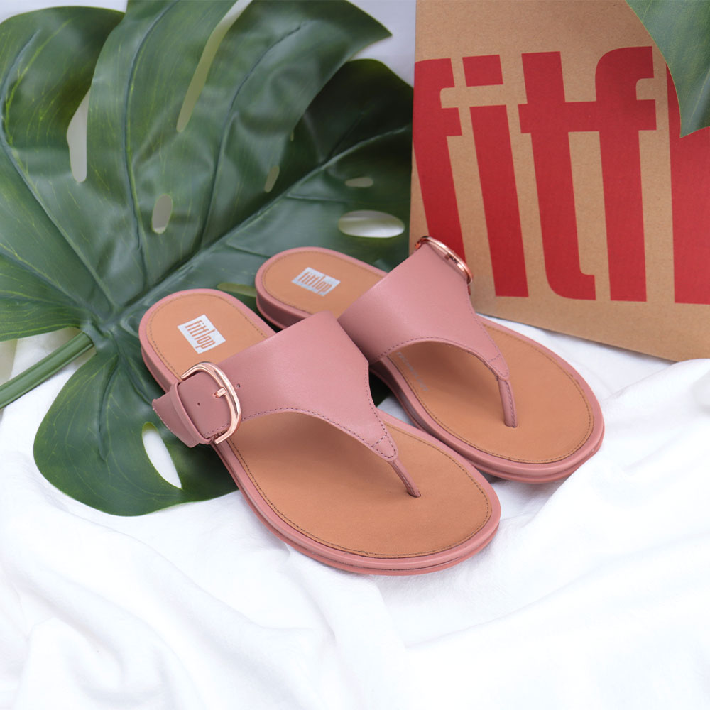 핏플랍 그라시에 가죽 버클 쪼리 여성 슬리퍼 웜로즈