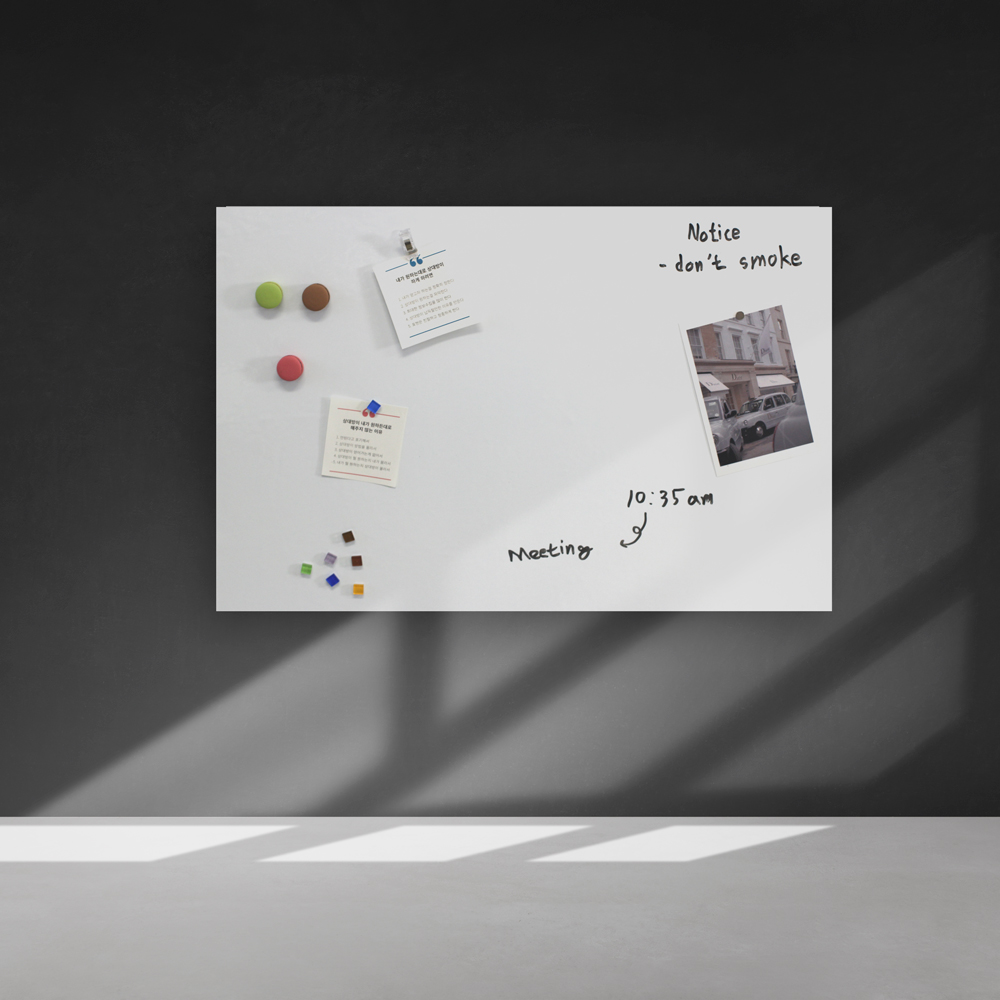 화이트보드 붙이는 자석 칠판 보드판 접착형 유광 600X400mm