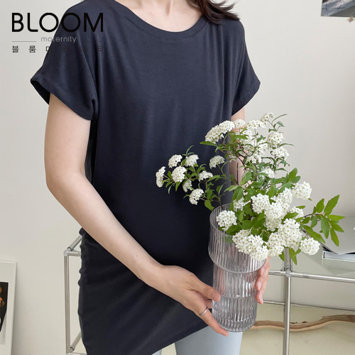 블룸마터니티 소프트핏 임산부요가티셔츠 임부복 임산부요가복 - 메인 이미지