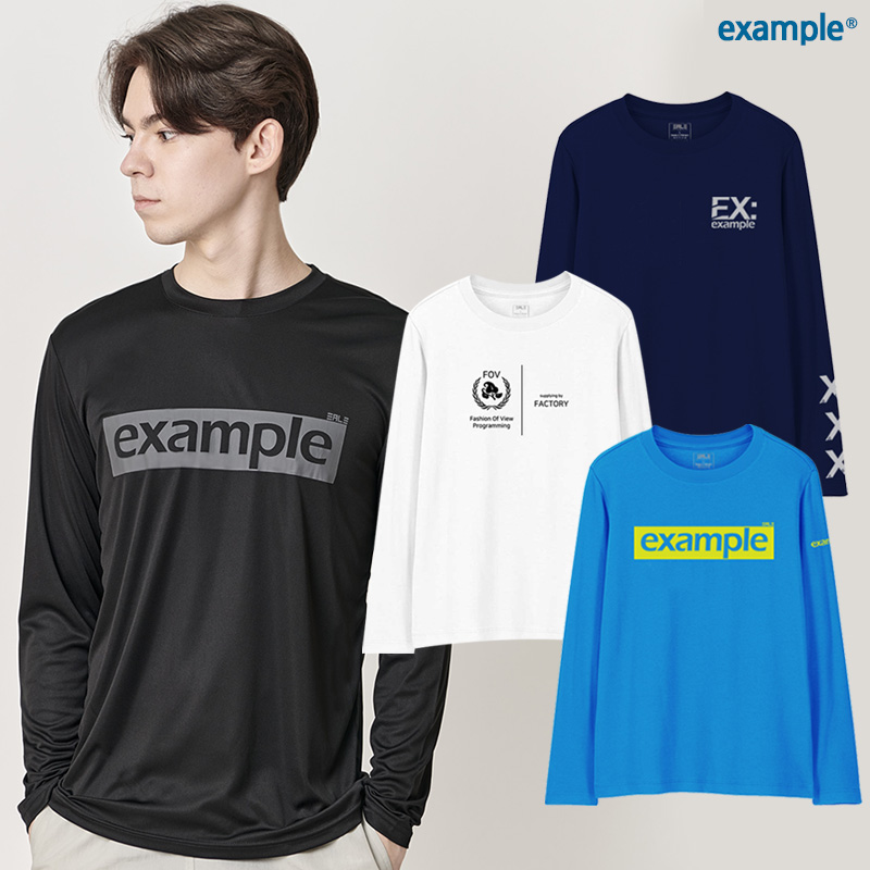 이그잼플 얇은 쿨론 긴팔 쿨티셔츠 기능성티셔츠 4XL - 상세 이미지 3