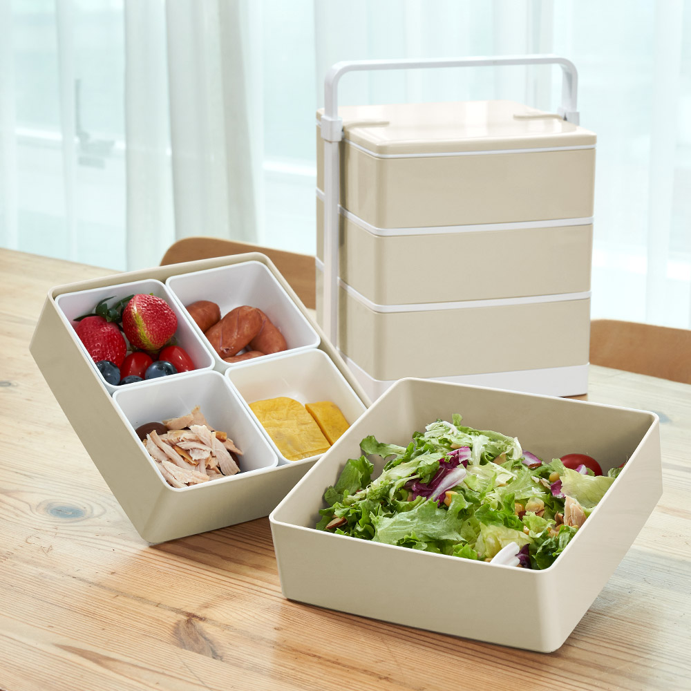 직장인 샐러드 도시락통 피크닉 찬합 3단 런치박스