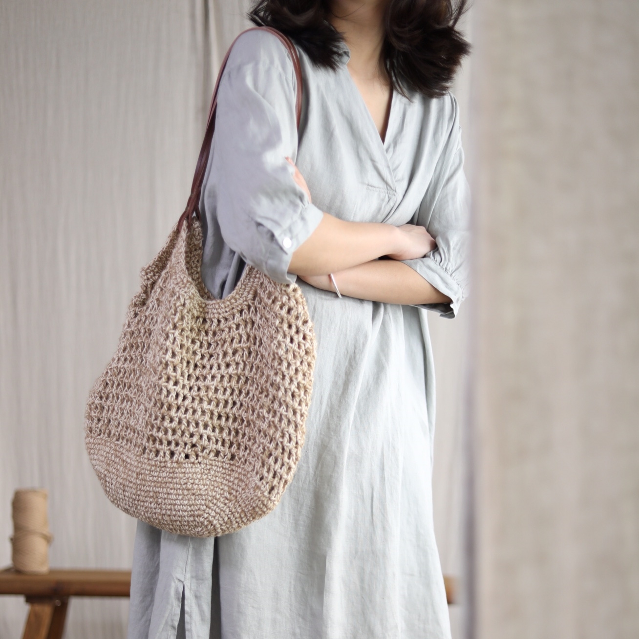 여름 칼라넥 핀턱 루즈핏 린넨원피스 40 50대여성의류 미시옷 엄마옷