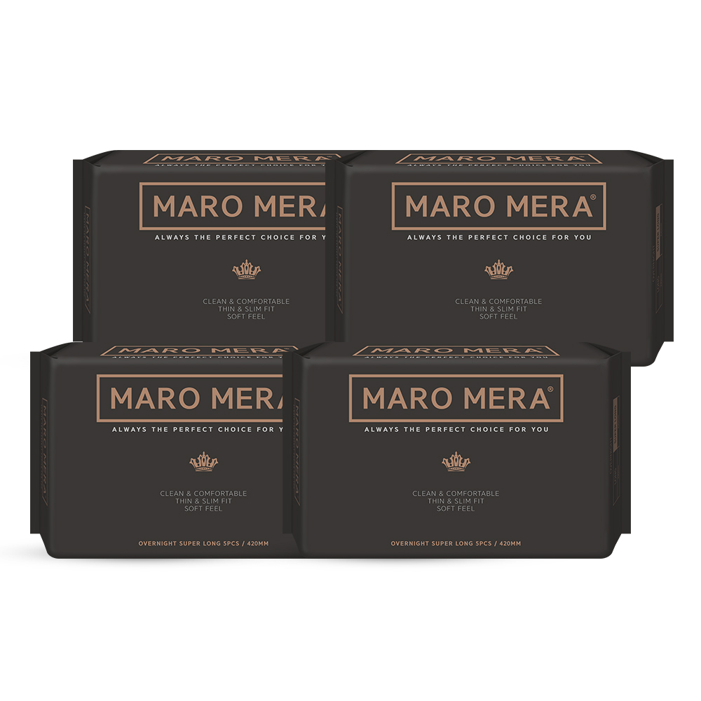 마로메라 순면 커버 생리대 오버나이트 슈퍼롱 5p 4팩