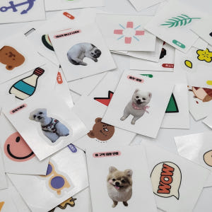 띠부띠부씰 주문제작 스티커 굿즈 다꾸 연예인 강아지 고양이 캐릭터 테두리... 실사용 후기 | 효과 있을까? - 상품 이미지 4