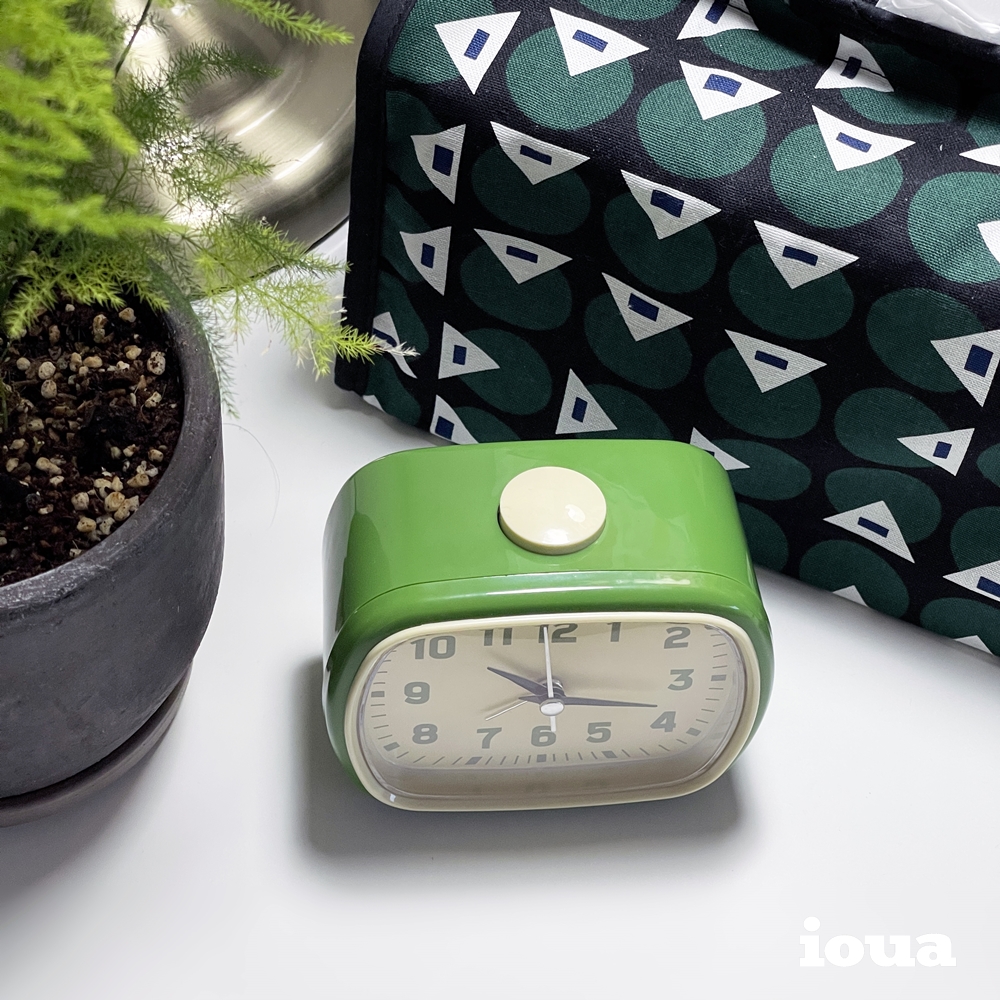 레트로 아날로그 무소음 미니 알람 탁상시계 앤틱 빈티지 디자인 1973