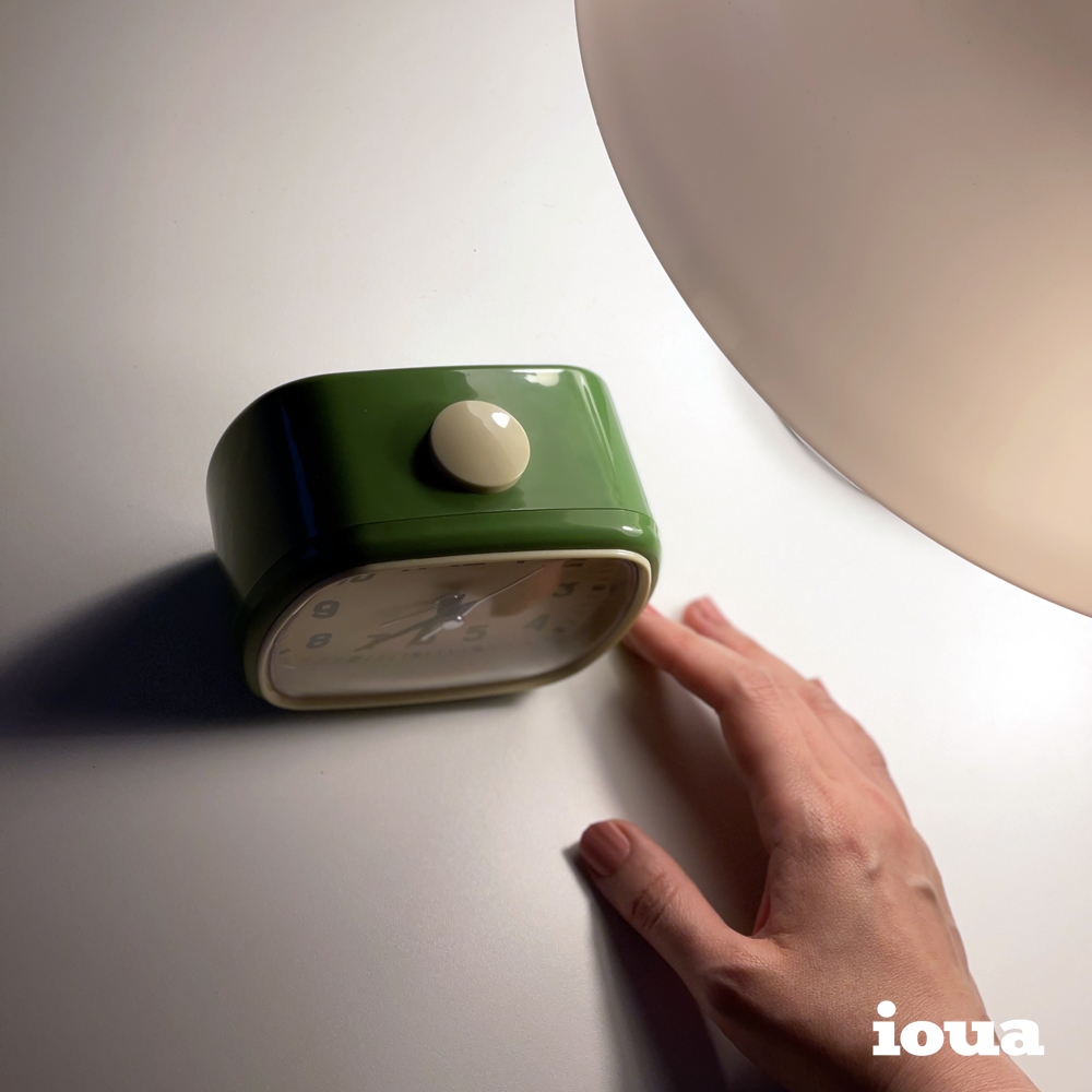 레트로 아날로그 무소음 미니 알람 탁상시계 앤틱 빈티지 디자인 1973