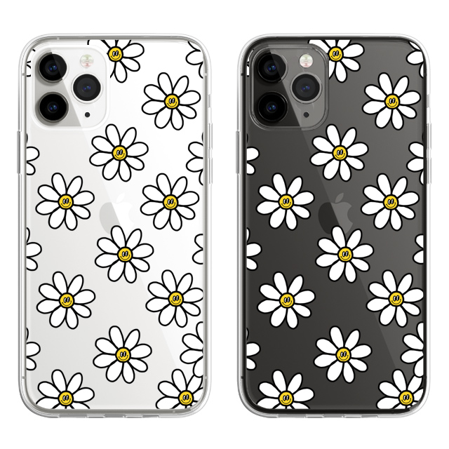 스마일 데이지 꽃 투명 젤리 케이스 - 상품 이미지