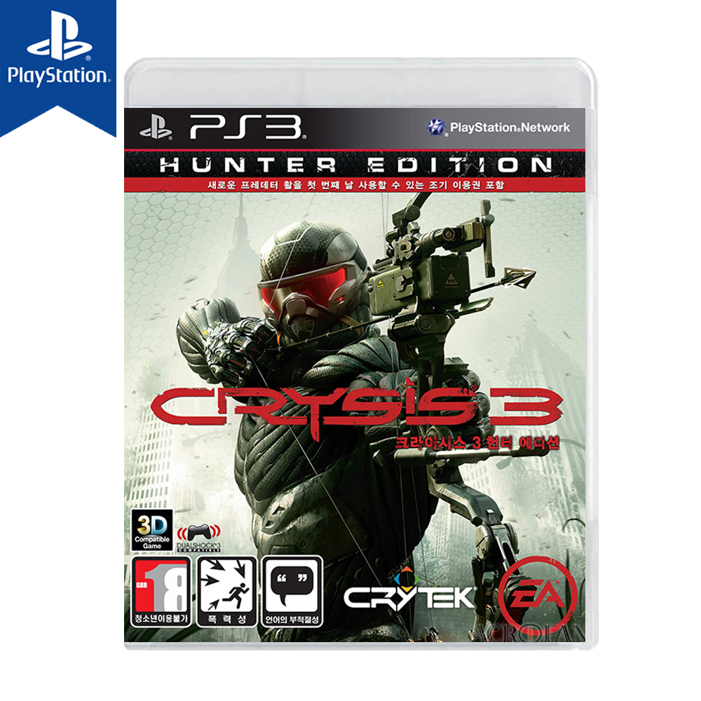 PS3 크라이시스3 헌터 에디션 국내 정발 영어 새제품 CD - 상품 이미지