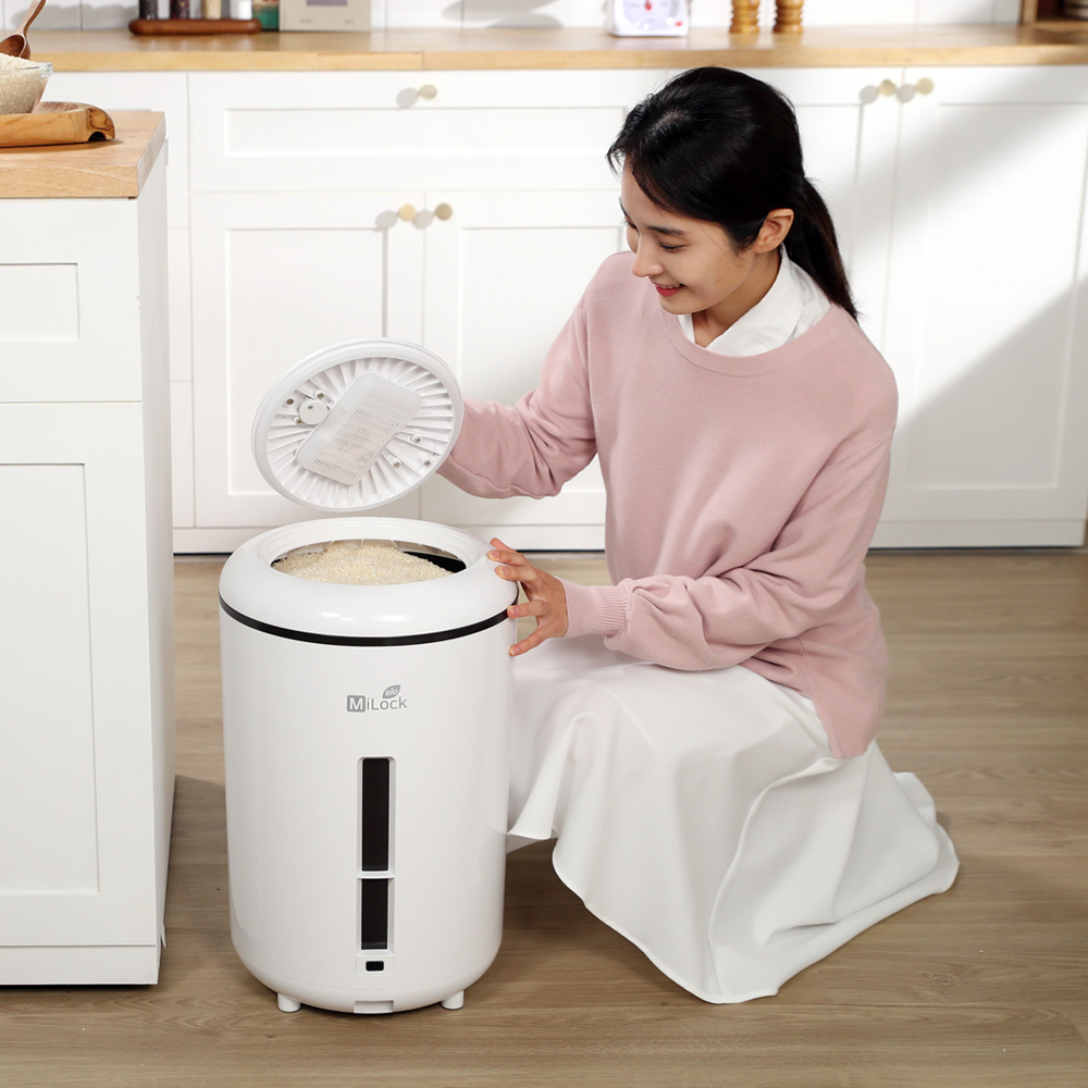 미락 진공쌀통 집들이 신혼선물 쌀보관통 쌀항아리 쌀독 잡곡통 24L 상세 이미지 7