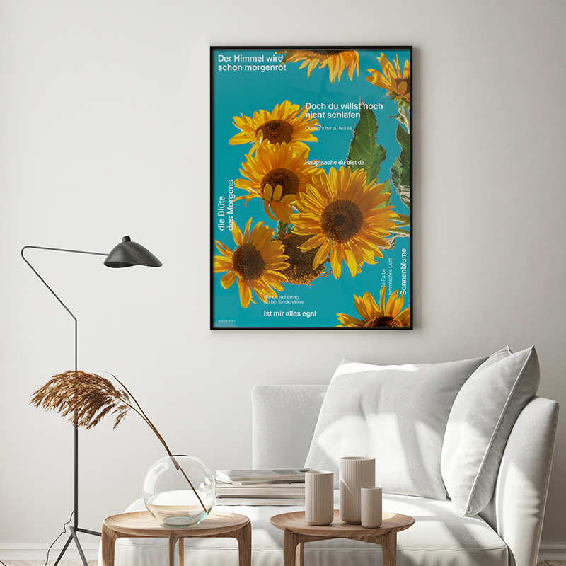 풍수 해바라기 그림 현관 거실 재물운 행운 인테리어 포스터 Sunflower Ver.2 - 상세 이미지 4