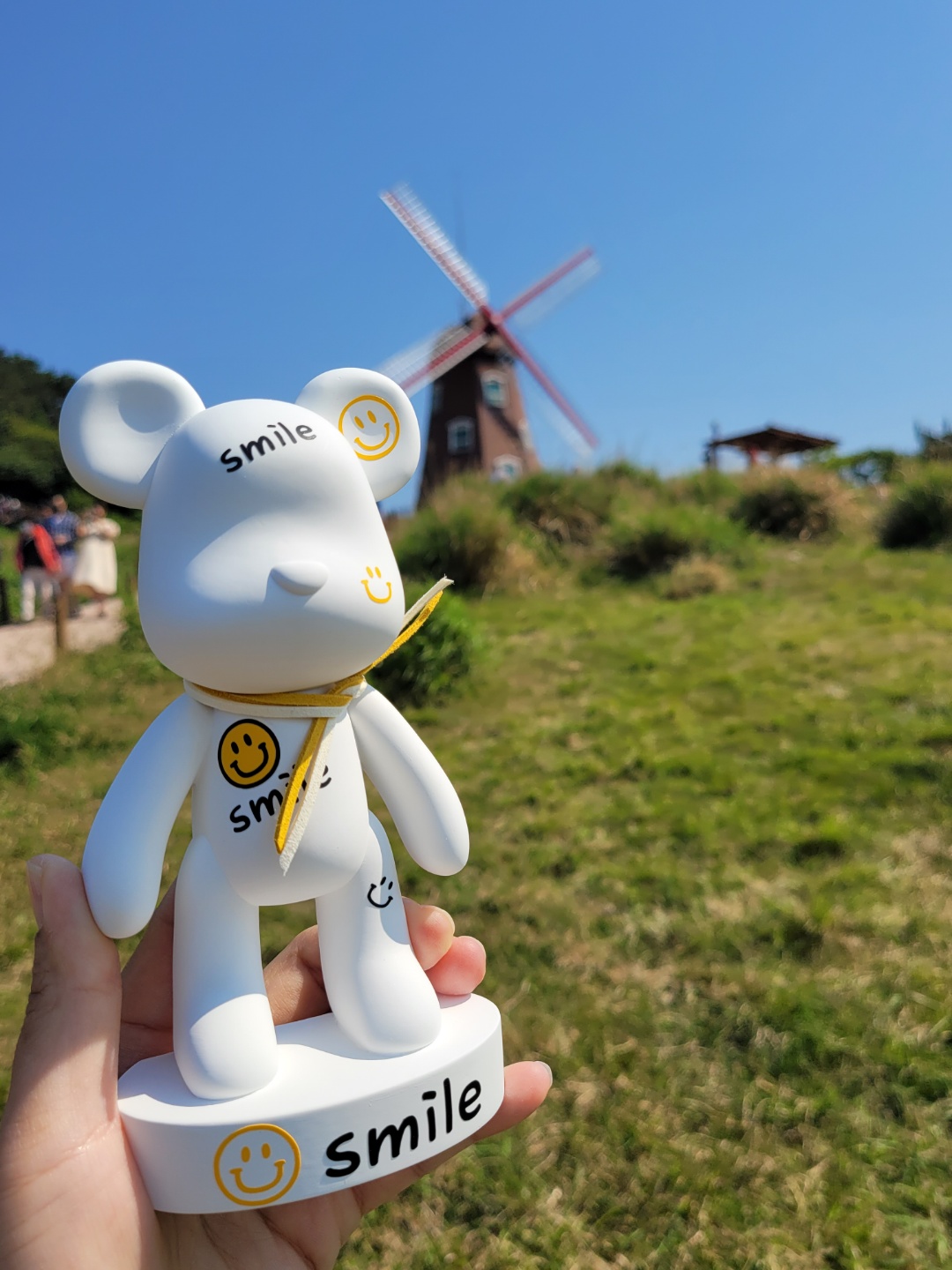 대형 베어브릭 석고 방향제 인테리어 소품 스마일 베어 프리지아향