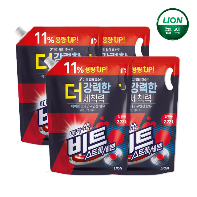 비트 스트롱세븐 액체세제 2.22L 리필x 4개 제품 이미지