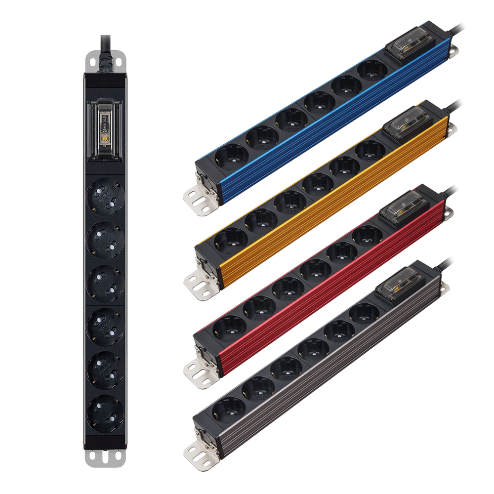 6구 1.5m 컬러 알루미늄 고용량멀티탭 누전차단기 고전력 에어컨전용 건조기 인덕션