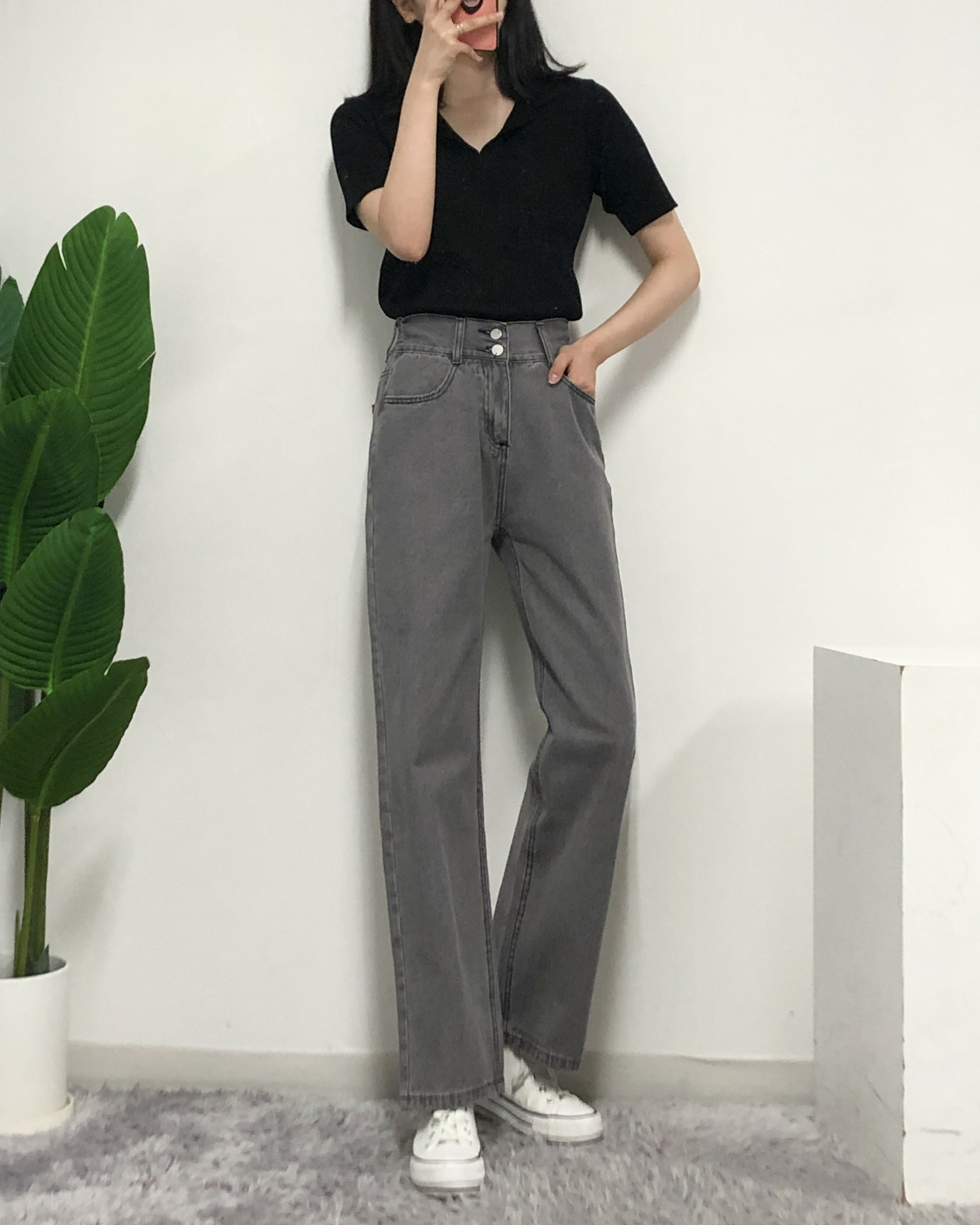 치치 와이드롱핏 일자 데님 팬츠 - 상세 이미지 3