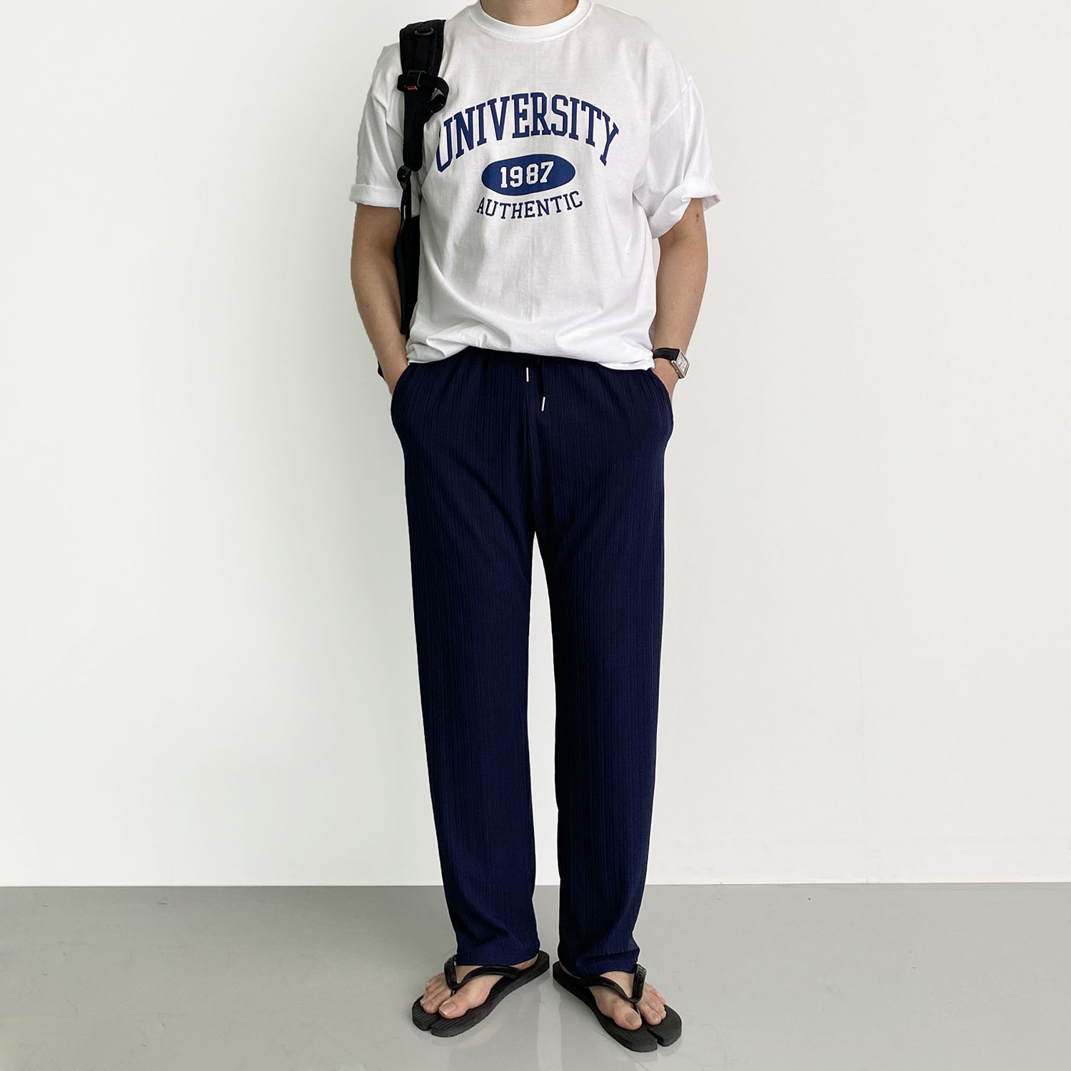 남자플리츠팬츠 시원한바지 통큰바지 - 상세 이미지 5