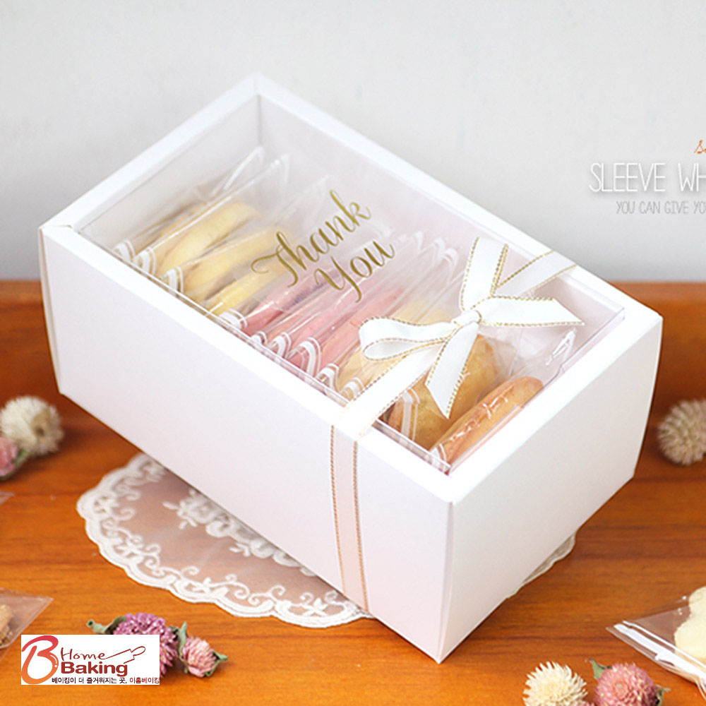 슬리브박스15x85직사각(빼빼로상자) 투명창상자 바크초콜릿포장 쿠키상자 비누 DIY - 메인 이미지