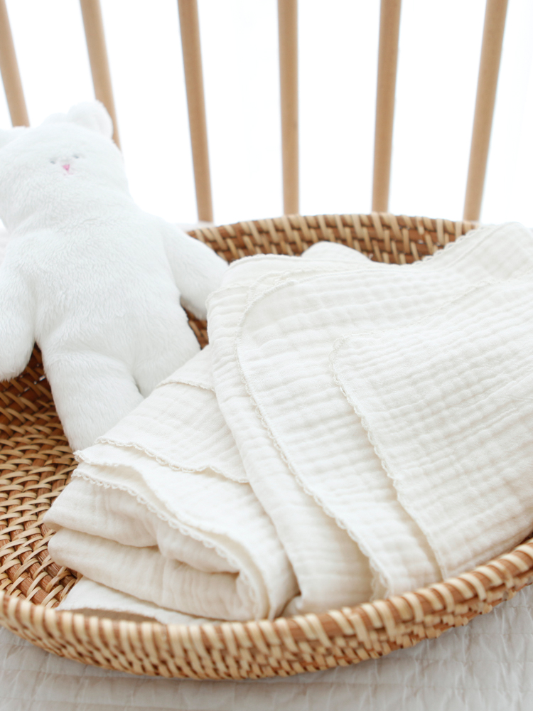 꿈두부 사계절 3중 거즈 블랭킷 핀코트 신생아 이불