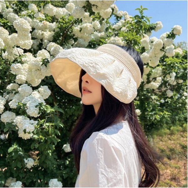 여성 여자 여름 썬캡 모자 챙모자 조개 - 상품 이미지