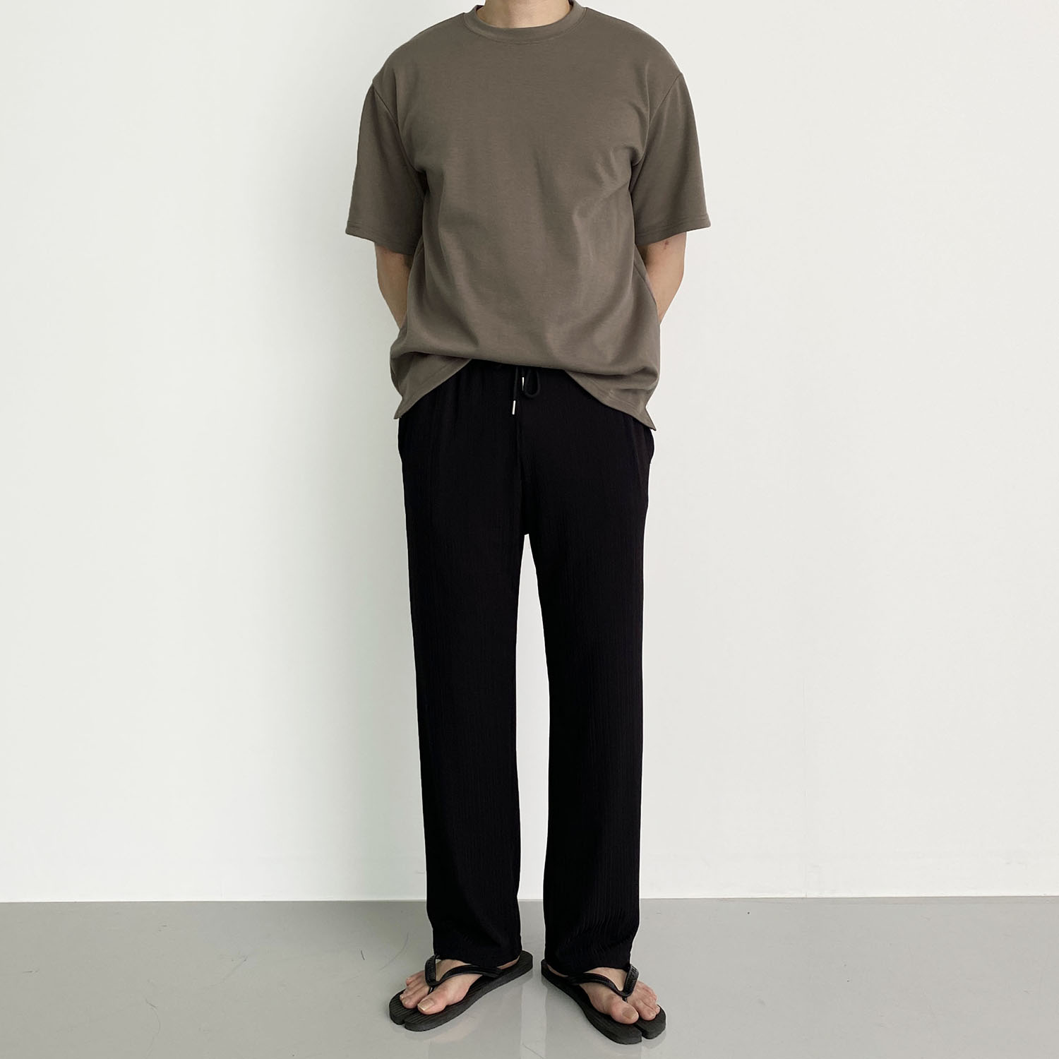 남자플리츠팬츠 시원한바지 통큰바지 - 상세 이미지 2