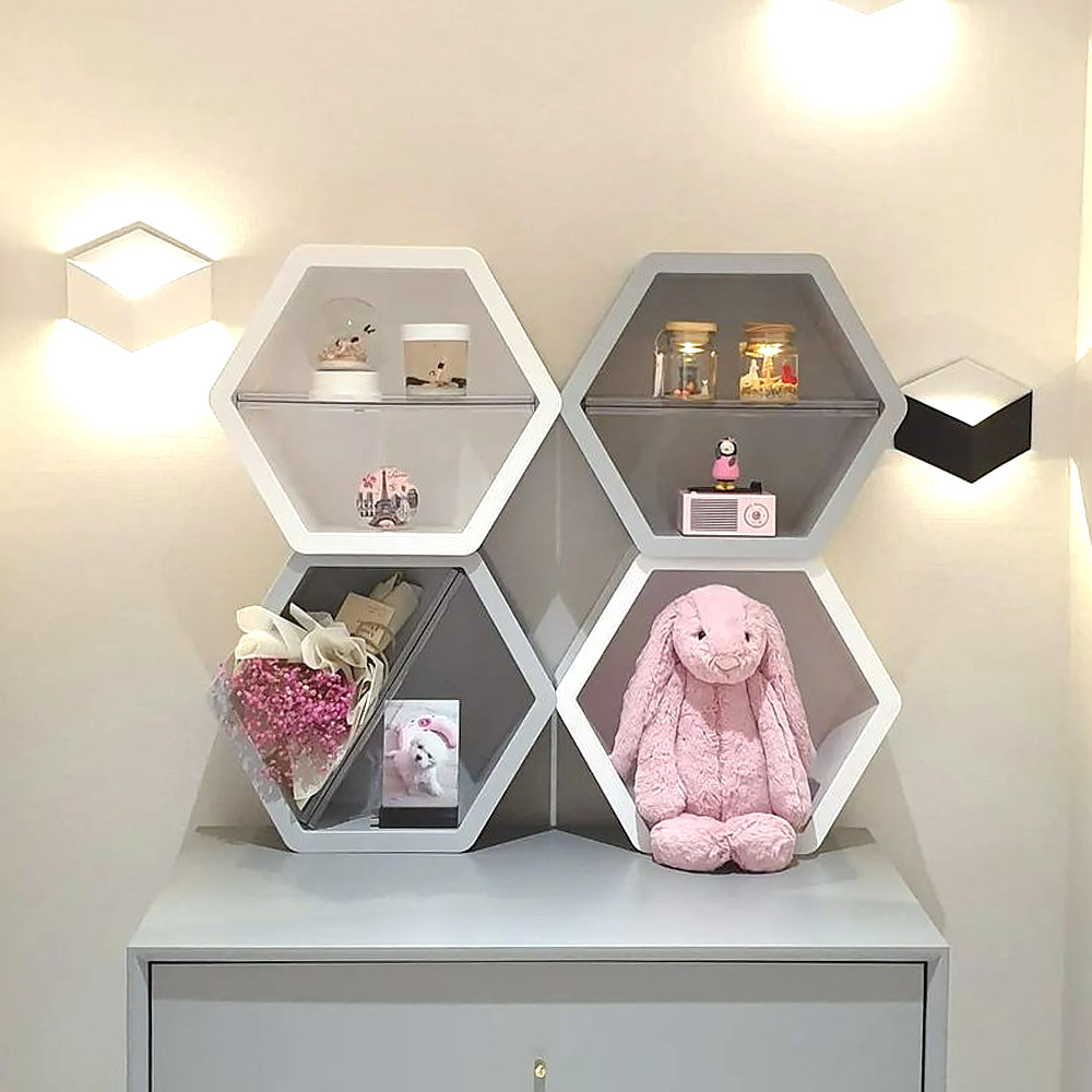 육각 공간박스 1+1 인테리어 선반 수납장