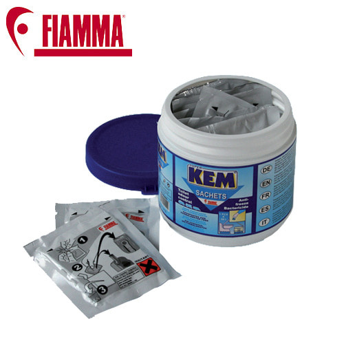 피아마 캠 사세 분해제 15pcs(SUPER KEM Sachets) (캠핑카 카라반 차박 데포드 도메틱 도메딕 휴대용 변기 변기통 오물 세정제  코팅 이동식 ) - 상품 이미지