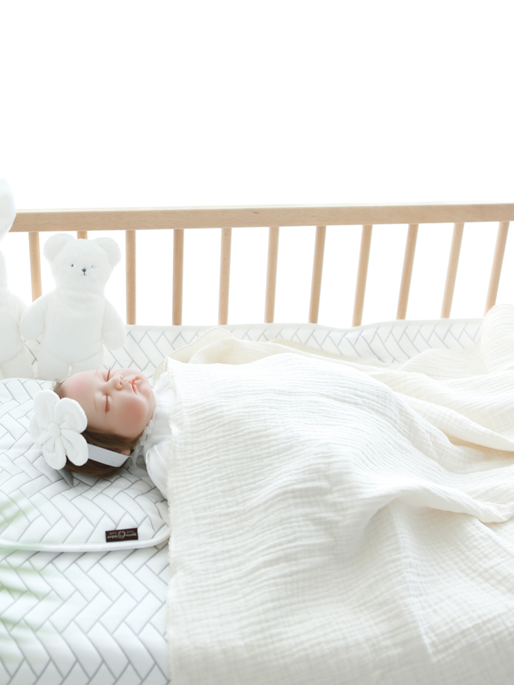 꿈두부 사계절 3중 거즈 블랭킷 핀코트 신생아 이불