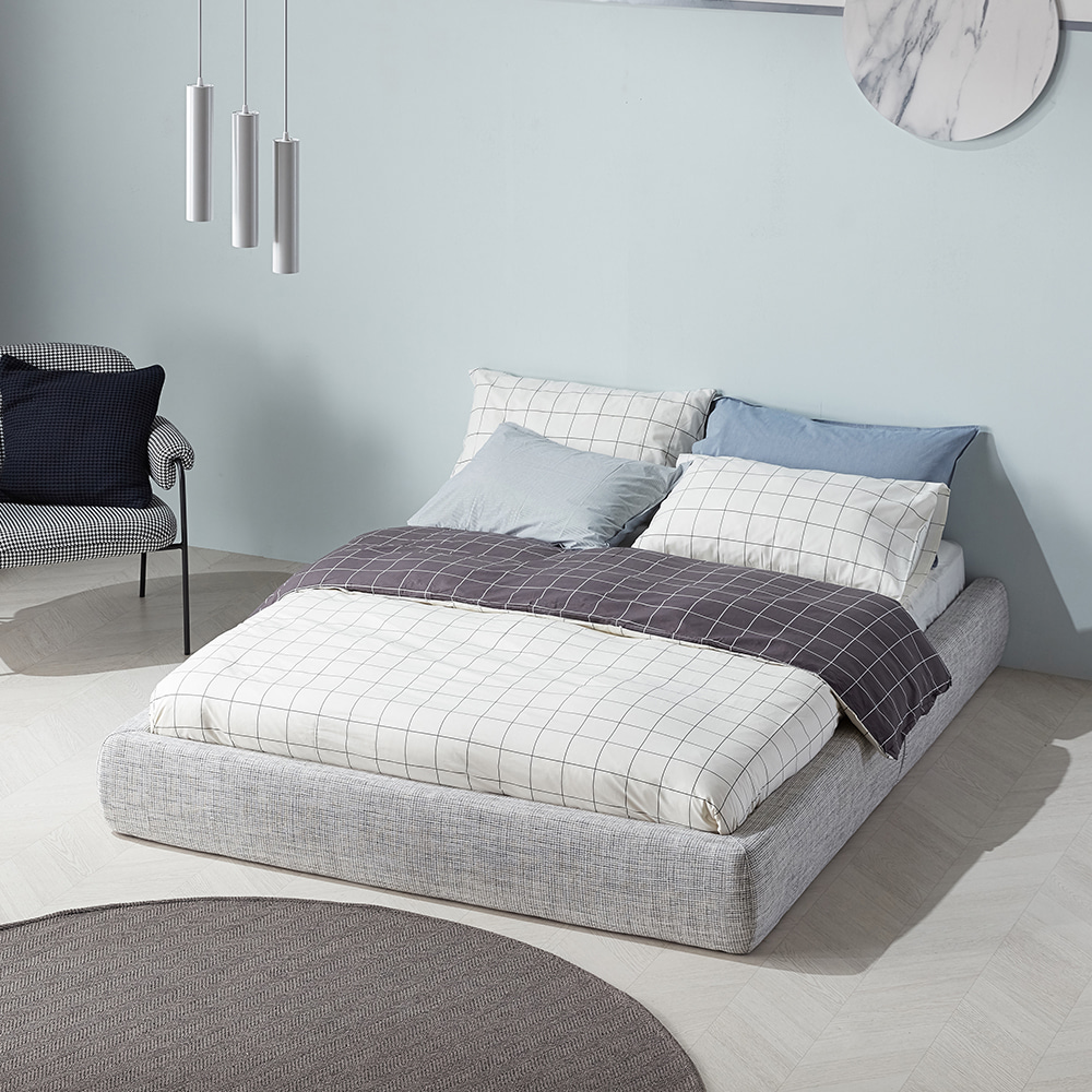 슬립퍼 매립형 헤드없는 무헤드 저상형 침대 침대프레임 파운데이션 S/SS A타입 25cm