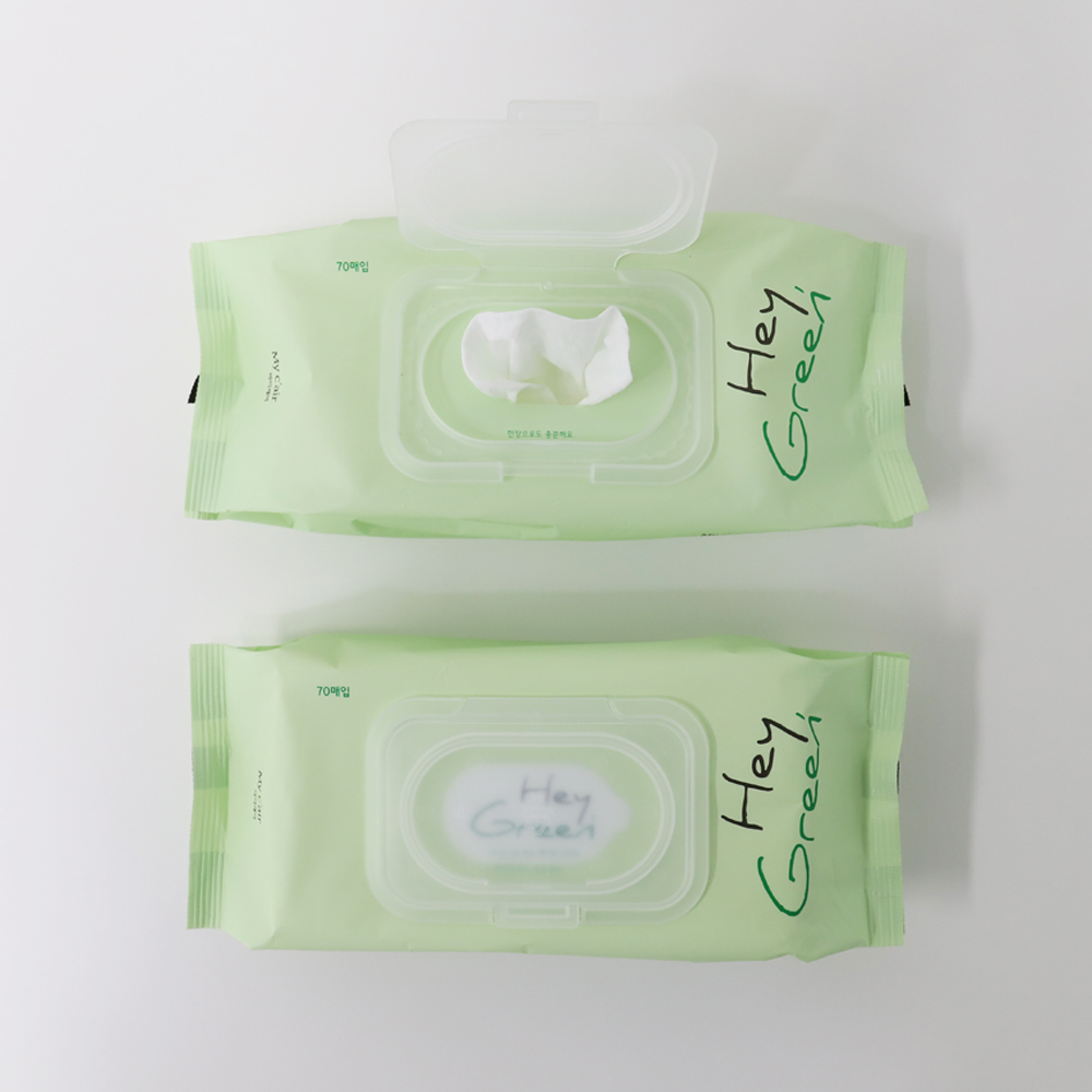 마이케어 헤이그린 물티슈 캡형 70매 10개