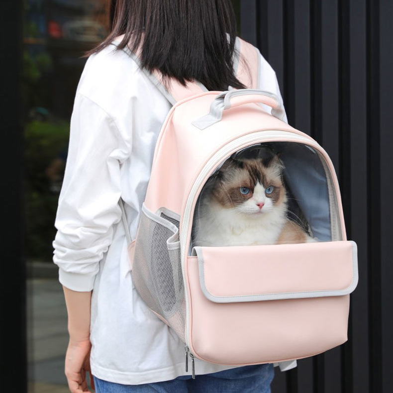 강아지 고양이 심플 백팩 가방 이동가방 슬링백 기내용 이동장 라이트 캐리어 - 상세 이미지 4